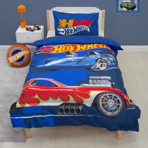 Hot Wheels Playful Microfibre Single Duvet Cover & Pillowcase Set