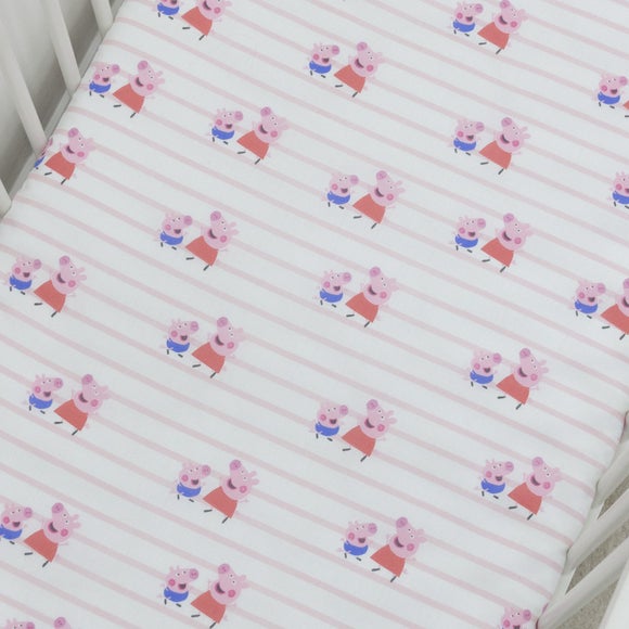 Pack Of 2 Peppa Lullabies Cot Bed Fitted Sheets
