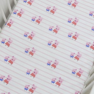 Pack Of 2 Peppa Pig Lullabies 100 Cotton Cot Bed Fitted Sheets
