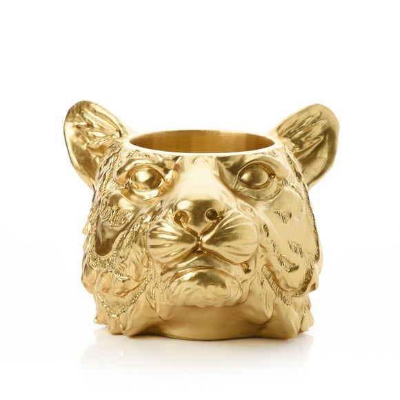 Hestia Tiger Gold Finish Plant Pot