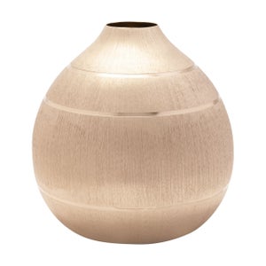Hestia Aluminium Round Gold Vase