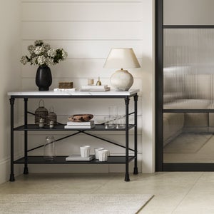 Lpd Fairmont Marble Effect Console Table