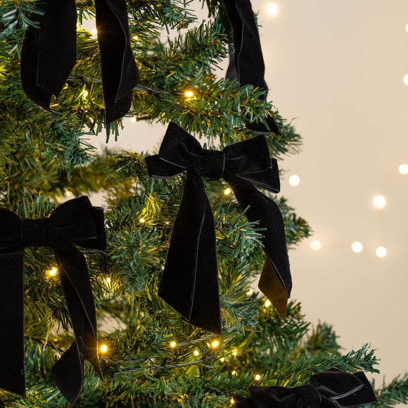 Set of 6 Velvet Bow Clip Decorations