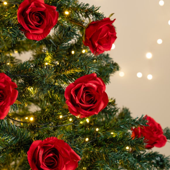 Set of 6 Rose Clip Decorations
