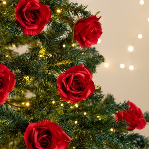 Set Of 6 Rose Clip Decorations