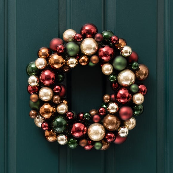 Click to view product details and reviews for Bronze Bauble Wreath.