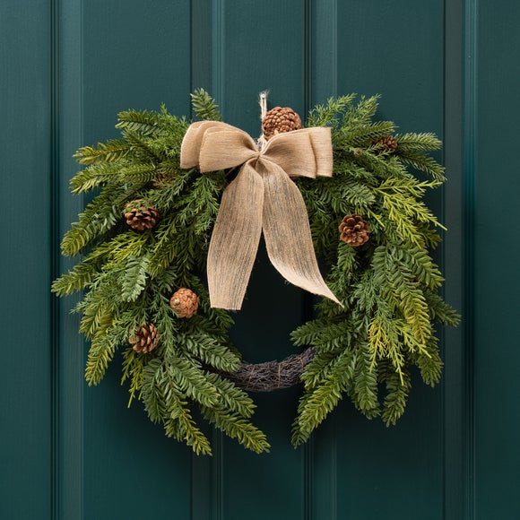 Click to view product details and reviews for Artificial Real Touch Half Wreath With Hessian Bow. Click to view product details and reviews for Artificial Real Touch Half Wreath With Hessian Bow.