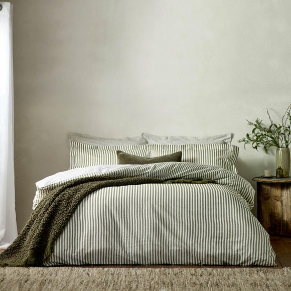 Yard Hebden Reversible 100 Cotton Duvet Cover & Pillowcase Set