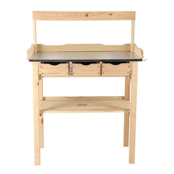 Fallen Fruits Zinc Topped 3 Drawer Upper Rack Potting Table