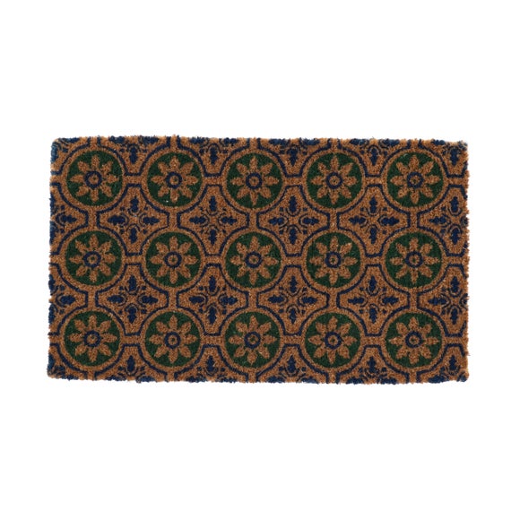 Esschert Design Coir Tiles With Circles Doormat