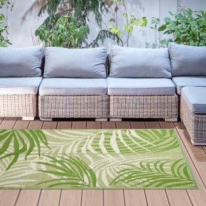 Fallen Fruits Tropical Leaf Outdoor Rug
