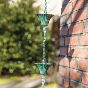 Fallen Fruits Verdigris Rain Chain