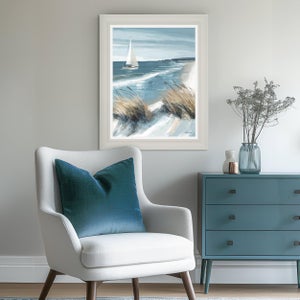 Cedar & Sage White Sails Framed Canvas