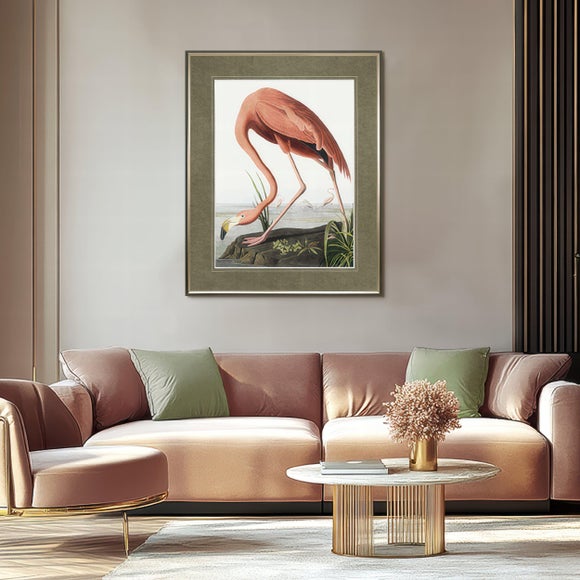 Photo of Cedar & Sage Vintage Flamingo Framed Print