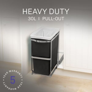 Simplehuman 30l Stainless Steel Pullout Recycling Bin