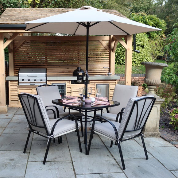 Amir Amalfi 4 Seater Padded Garden Set