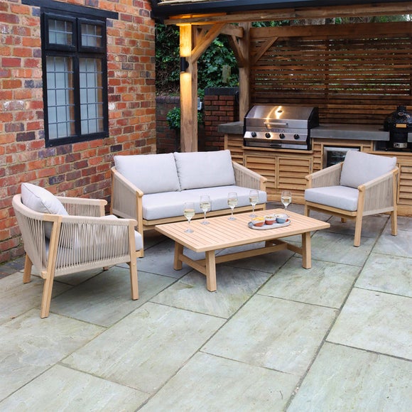 Amir 4 Seater Outdoor Double Lounger Set