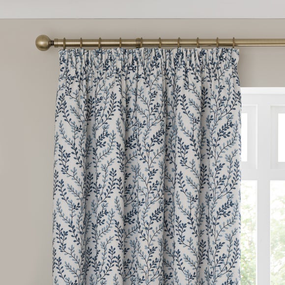 View Shimla Embroidered Floral Pencil Pleat Curtains View Shimla Embroidered Floral Pencil Pleat Curtains