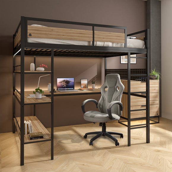 X Rocker Living Denver High Sleeper Bed with App Controlled LED Lights