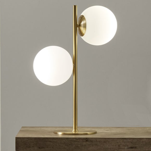 Return Asterope Metal Table Lamp White And Gold
