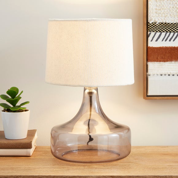 Click to view product details and reviews for Return Kunal Glass Table Lamp Smoke.