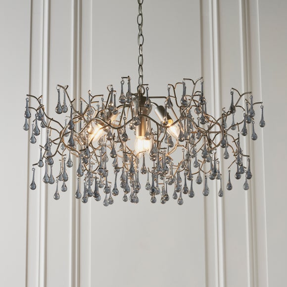 Return Vogue Wisteria 4 Light Chandelier Silver