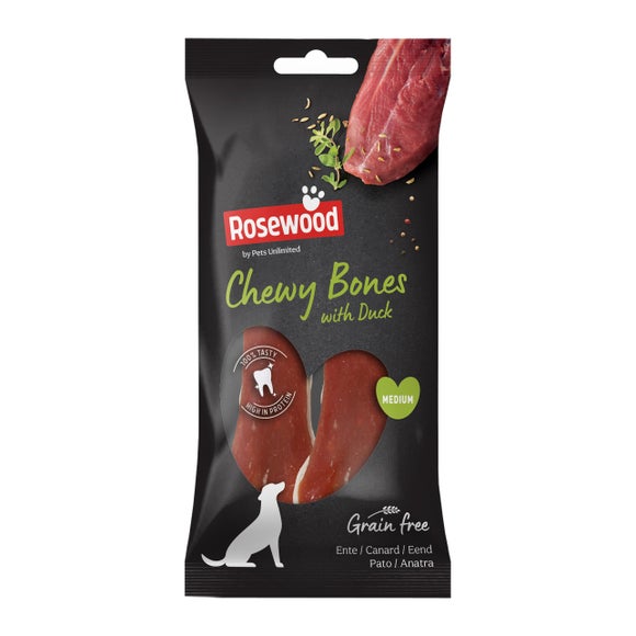 Click to view product details and reviews for Rosewood Pack Of 2 Duck Chewy Bones Medium 80g. Click to view product details and reviews for Rosewood Pack Of 2 Duck Chewy Bones Medium 80g.