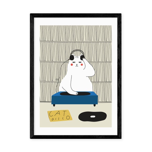 Photo 2 of East End Prints Disco Cat By Seekprint Print Photo 2 of East End Prints Disco Cat By Seekprint Print
