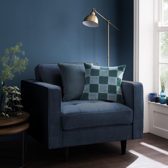 Click to view product details and reviews for Clara Cubed Patchwork Cotton Velvet Square Cushion. Click to view product details and reviews for Clara Cubed Patchwork Cotton Velvet Square Cushion.