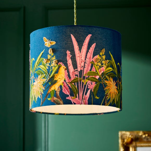 Click to view product details and reviews for Tropical Paradise Embroidered Lamp Shade.