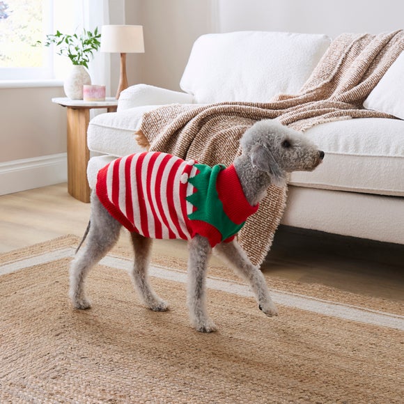 Christmas Stripe Dog Jumper