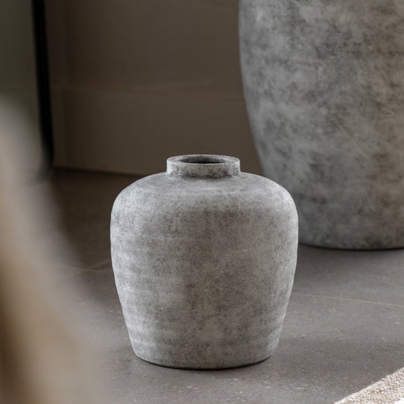 View Cedar & Sage Teguise Ceramic Urn Grey Vase View Cedar & Sage Teguise Ceramic Urn Grey Vase