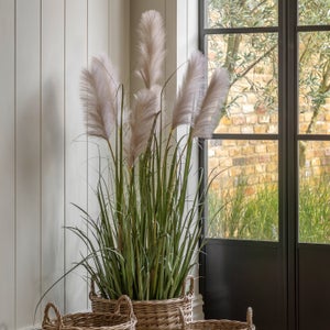 Cedar & Sage Artificial Tall Pampas Grass In Plant Pot