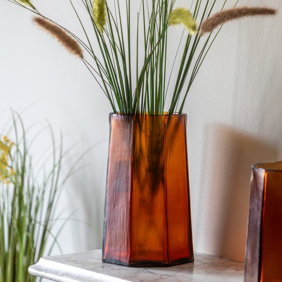 Cedar & Sage Organic Faceted Hurricane Vase