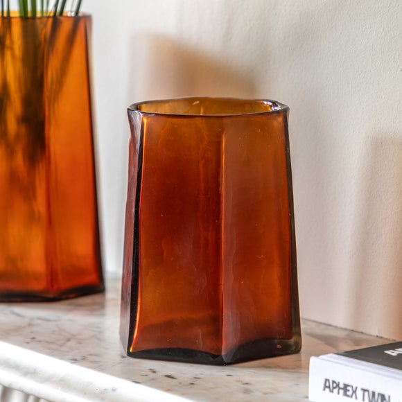 Cedar & Sage Organic Faceted Hurricane Vase