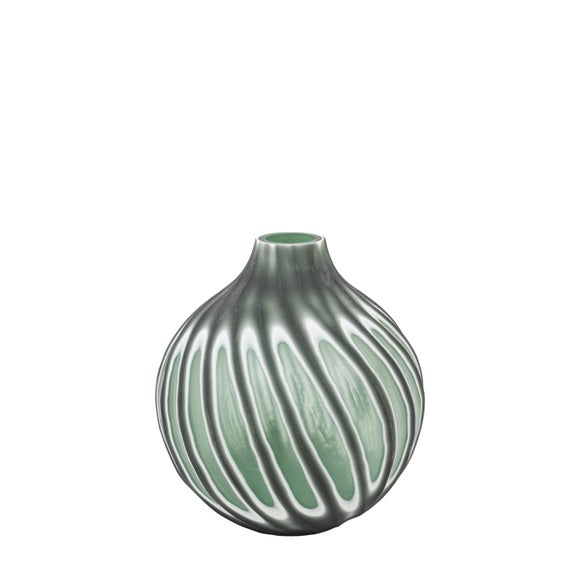 View Cedar & Sage Morella Swirl Hand Carved Glass Sage Vase View Cedar & Sage Morella Swirl Hand Carved Glass Sage Vase