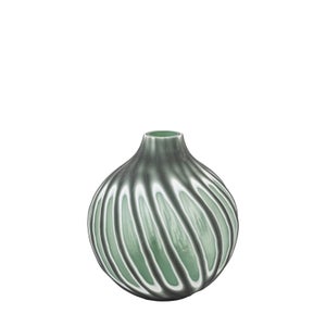 Cedar & Sage Morella Swirl Hand Carved Glass Sage Vase