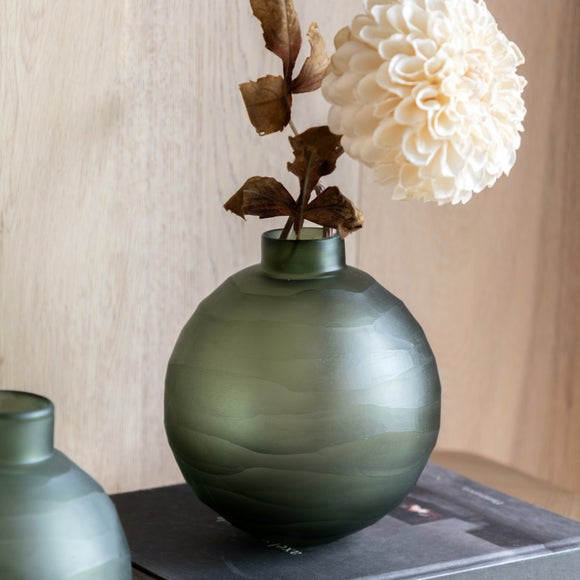 Cedar & Sage Bevelled Glass Globe Vase