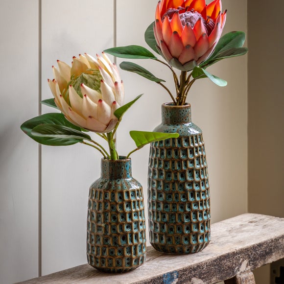 Photo of cedar & sage set of 2 reno reactive glaze vases