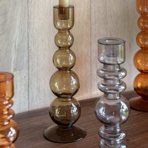 Cedar & Sage Villena Glass Taper Candlestick Holder