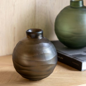 Cedar & Sage Bevelled Glass Globe Vase