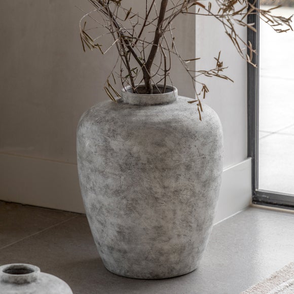 View Cedar & Sage Teguise Ceramic Urn Grey Vase View Cedar & Sage Teguise Ceramic Urn Grey Vase