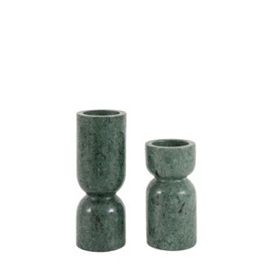 Cedar & Sage Set Of 2 Taraza Marble Candlestick Holders