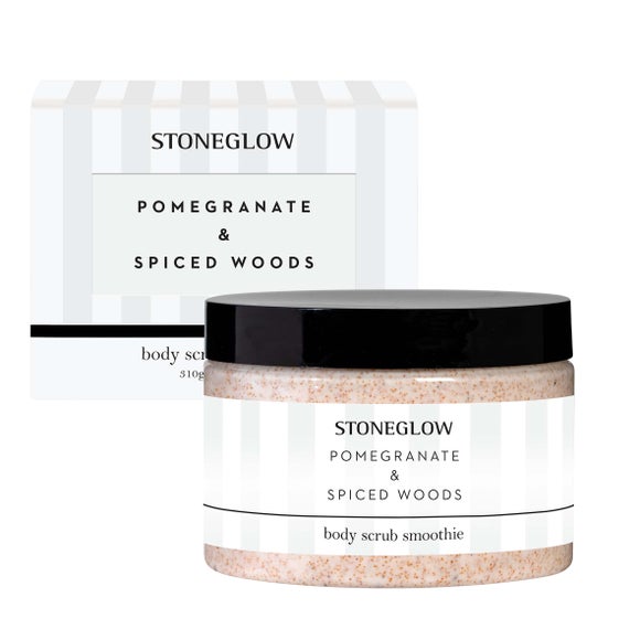 View Stoneglow Pomegranate & Spiced Woods Body Scrub Smoothie View Stoneglow Pomegranate & Spiced Woods Body Scrub Smoothie