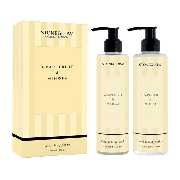 View Stoneglow Grapefruit & Mimosa Hand & Body Wash & Lotion Gift Set View Stoneglow Grapefruit & Mimosa Hand & Body Wash & Lotion Gift Set