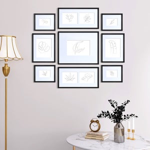 Nielsen Set Of 9 Multisize Wooden Photo Frames