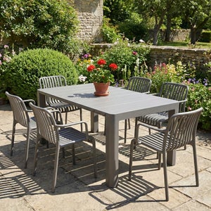 Modura Henrik Rectangular Dining Table With 6 Alma Armchairs