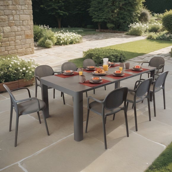 Click to view product details and reviews for Modura Henrik Rectangular Dining Table With 8 Stina Armchairs.