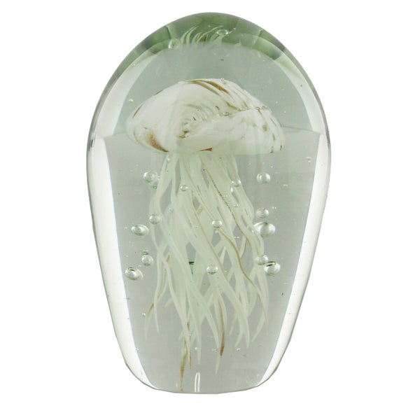 Objets Dart Glass White Jellyfish Ornament