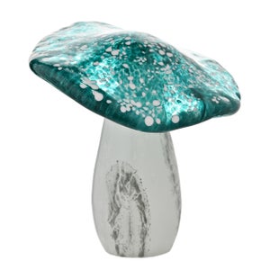 Objets Dart Glass Teal Toadstool Ornament